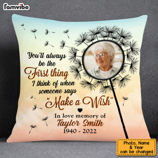 Personalized When Someone Says Photo Memorial Pillow