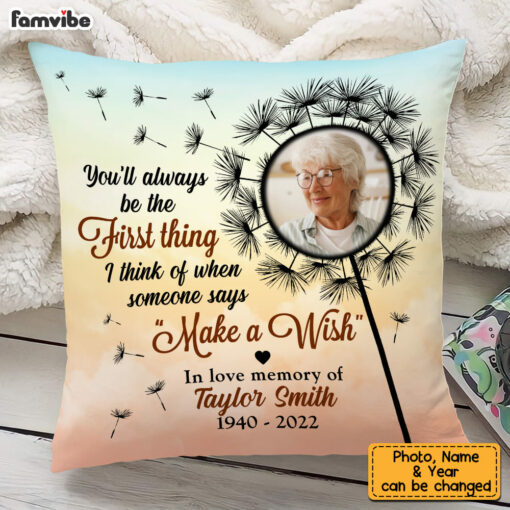 Personalized When Someone Says Photo Memorial Pillow