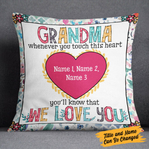 Personalized Whenever You Touch This Heart Pillow