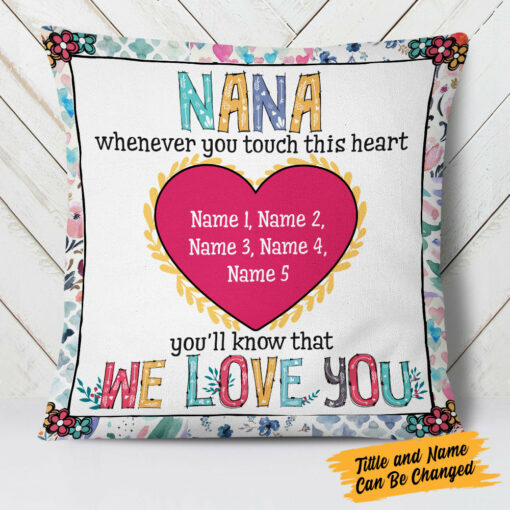 Personalized Whenever You Touch This Heart Pillow