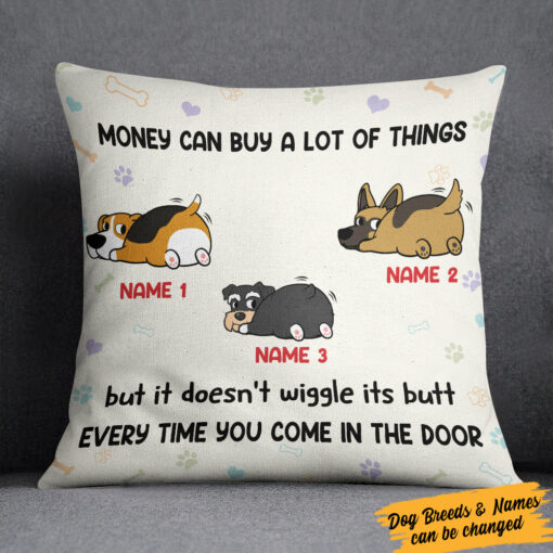 Personalized Wiggle But Dogs Pillow