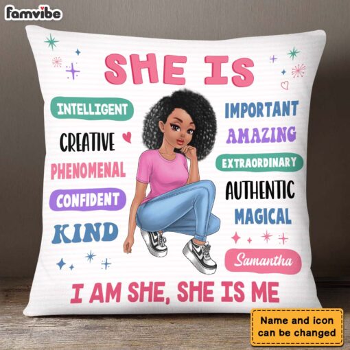 Personalized Woman Affirmation Pillow