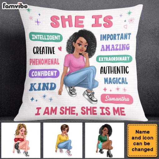 Personalized Woman Affirmation Pillow