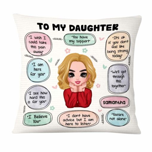 Personalized Words Of Support Self Care Clarity Mental Health Affirmations Pillow