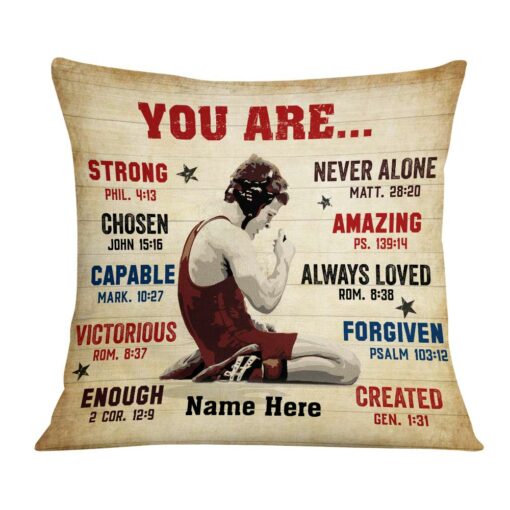 Personalized Wrestling God Says You Are Pillow