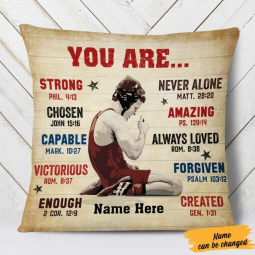 Personalized Wrestling God Says You Are Pillow