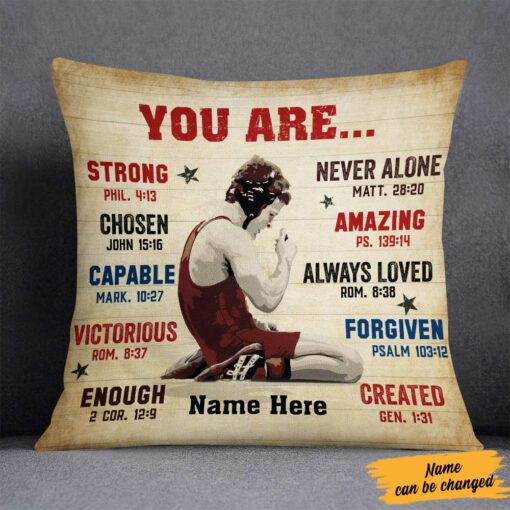 Personalized Wrestling God Says You Are Pillow