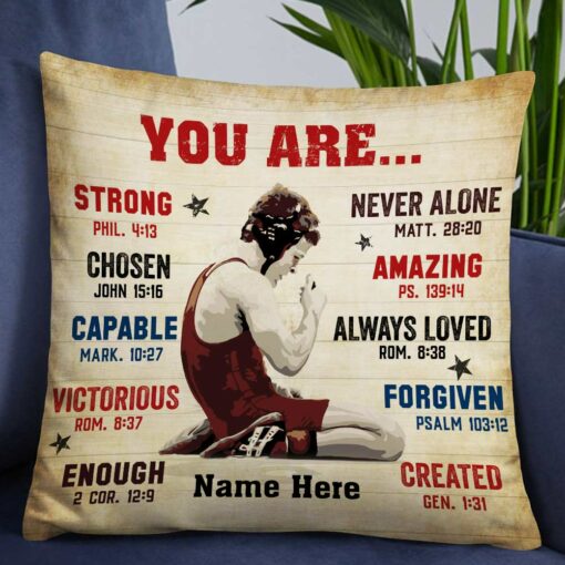 Personalized Wrestling God Says You Are Pillow