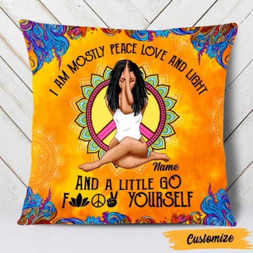 Personalized Yoga Girl Pillow