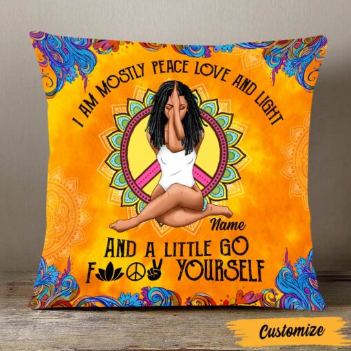 Personalized Yoga Girl Pillow