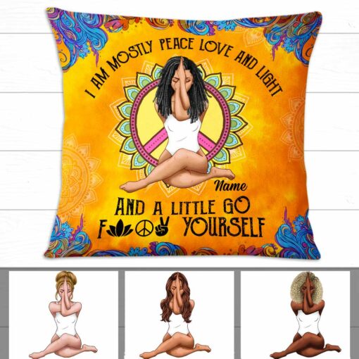 Personalized Yoga Girl Pillow