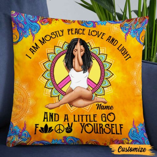 Personalized Yoga Girl Pillow