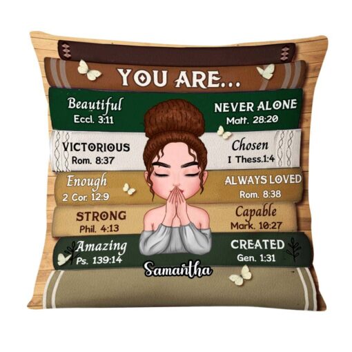 Personalized You Are Bible Verse Pillow