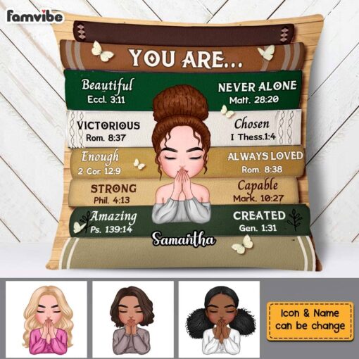 Personalized You Are Bible Verse Pillow