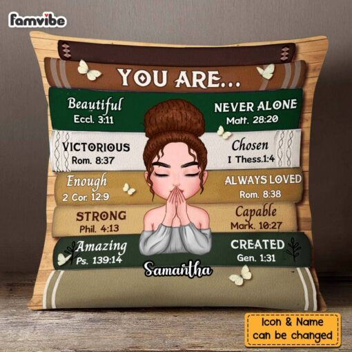 Personalized You Are Bible Verse Pillow