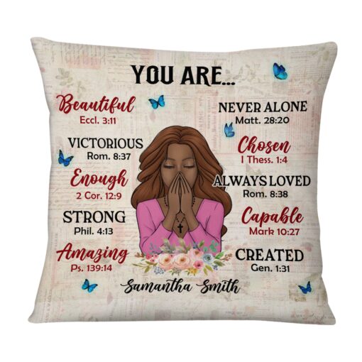 Personalized You Are Bible Verses Pillow