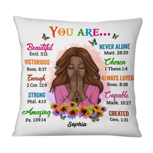 Personalized You Are Daughter Floral Pillow