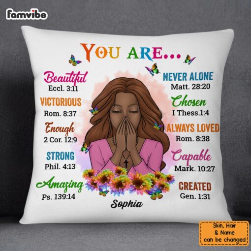 Personalized You Are Daughter Floral Pillow