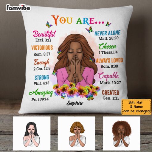 Personalized You Are Daughter Floral Pillow