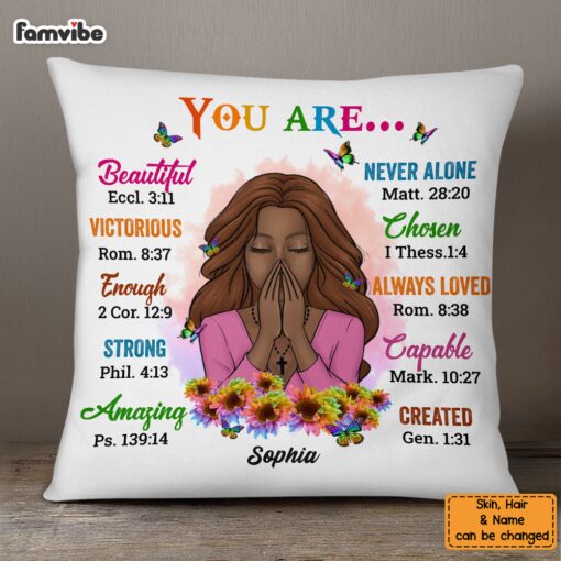 Personalized You Are Daughter Floral Pillow