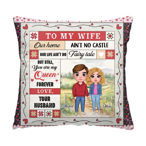 Personalized You Are My Queen Forever Couple Pillow