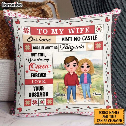 Personalized You Are My Queen Forever Couple Pillow