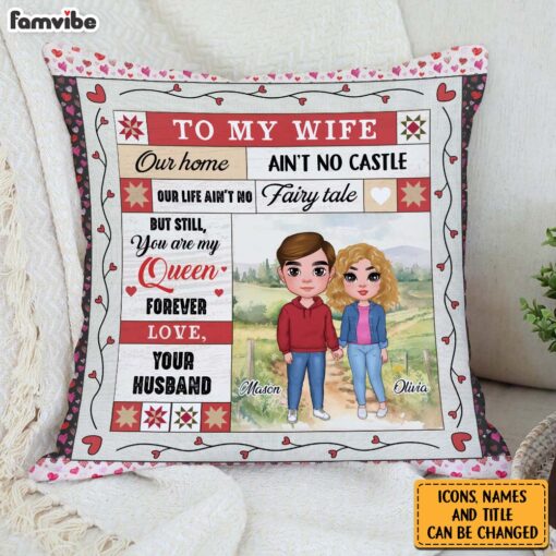 Personalized You Are My Queen Forever Couple Pillow