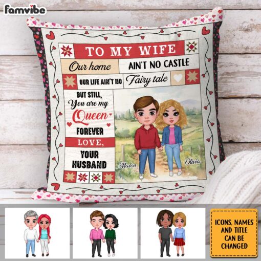 Personalized You Are My Queen Forever Couple Pillow