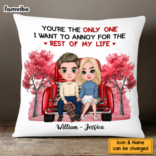 Personalized You’re The Only One I Want To Annoy Red Car Couple Pillow