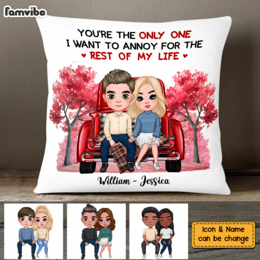 Personalized You’re The Only One I Want To Annoy Red Car Couple Pillow