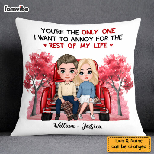 Personalized You’re The Only One I Want To Annoy Red Car Couple Pillow