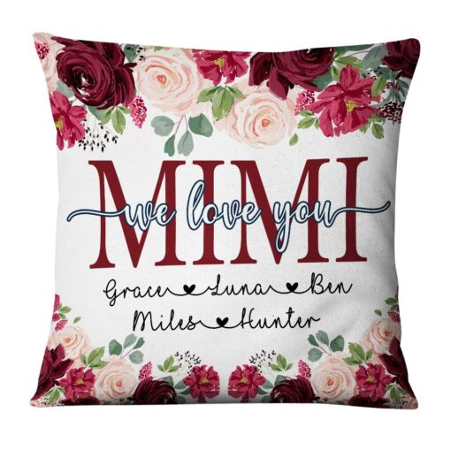 Personalzied Grandma Grandkids Family Pillow