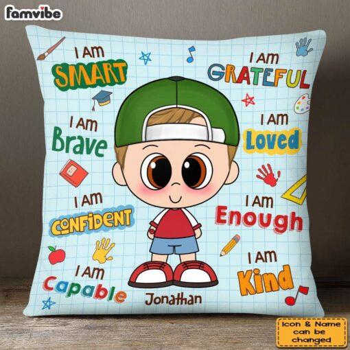 Perspnalized Gift For Grandson I Am Kind Pillow