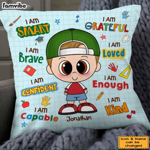 Perspnalized Gift For Grandson I Am Kind Pillow