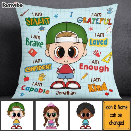 Perspnalized Gift For Grandson I Am Kind Pillow