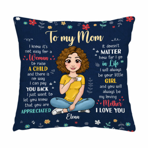 Pesonalized Gift For Mom From Children Pillow