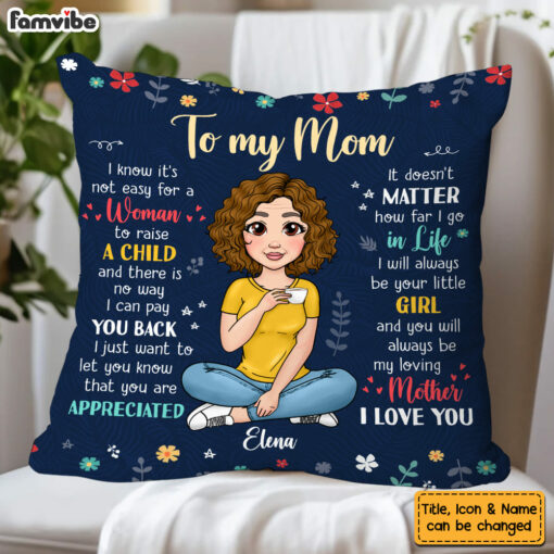 Pesonalized Gift For Mom From Children Pillow