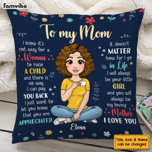 Pesonalized Gift For Mom From Children Pillow