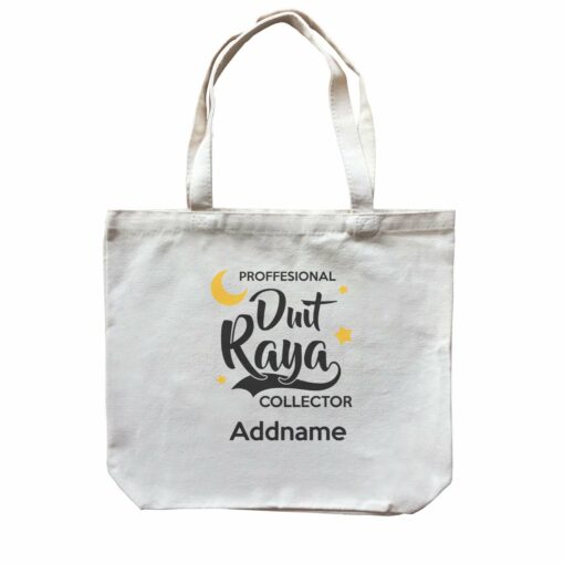 Raya Typography Professional Duit Raya Collector Addname Accessories Canvas Bag