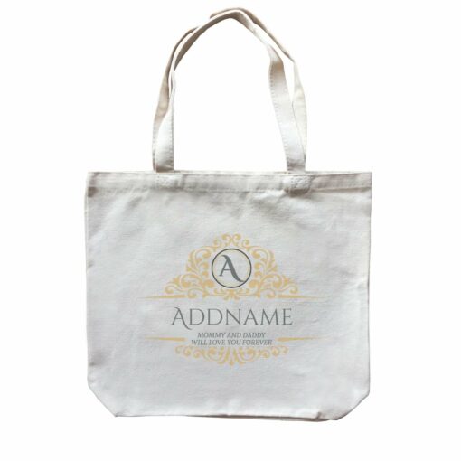 Royal Emblem Personalizable with Initial Name and Text Canvas Bag