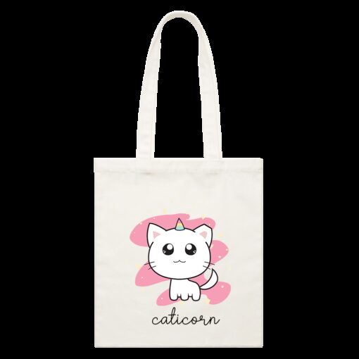 Sherlyn Mama Cute Caticorn Edition Accessories White Canvas Bag