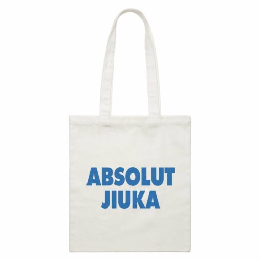 Slang Statement Absolut Jiuka Accessories White Canvas Bag