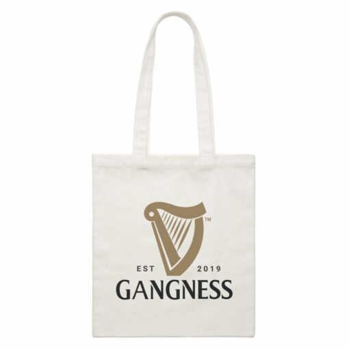 Slang Statement Gangness Accessories White Canvas Bag