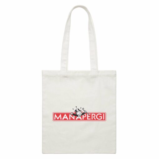 Slang Statement Manapergi Accessories White Canvas Bag