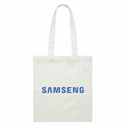 Slang Statement Samseng Accessories White Canvas Bag