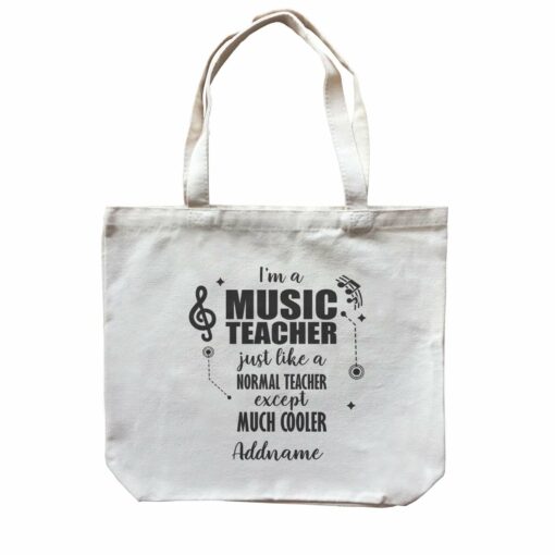 Subject Teachers 3 I’m A Music Teacher Addname Canvas Bag