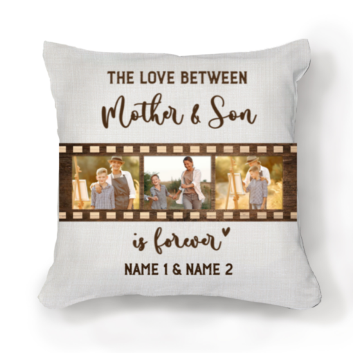 The Love Between Mother And Son Is Forever Photo Pillow, Personalized Mother And Son Gifts, Gifts For Mom From Son – Best Personalized Gifts For Everyone