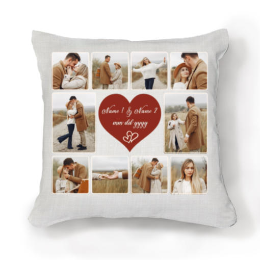 Wedding Pillow Photo Collage, Gifts For Newlyweds, Personalized Wedding Gifts For Her – Best Personalized Gifts For Everyone