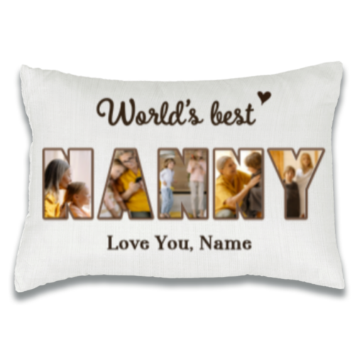 World’s Best Nanny Personalized Photo Pillow, Nanny Gifts, Gifts For Babysitter – Best Personalized Gifts For Everyone