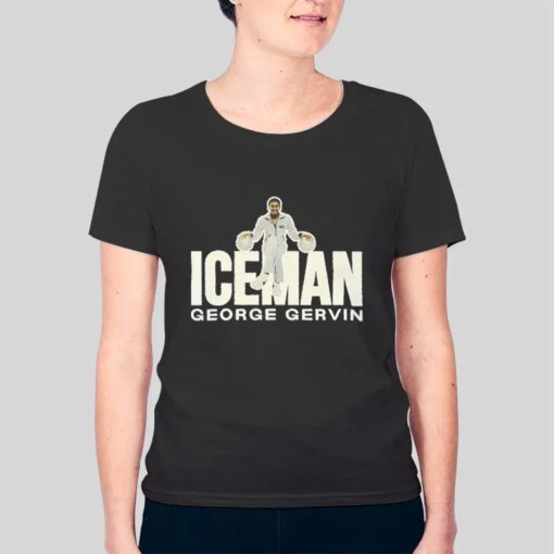 1982 Vintage Iceman Poster George Gervin Shirt